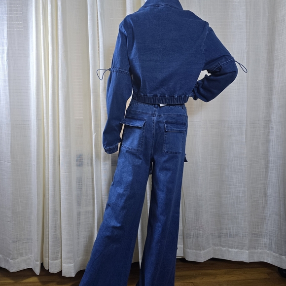 High Rise Blue Denim Women's Jeans - Picture 14 of 16